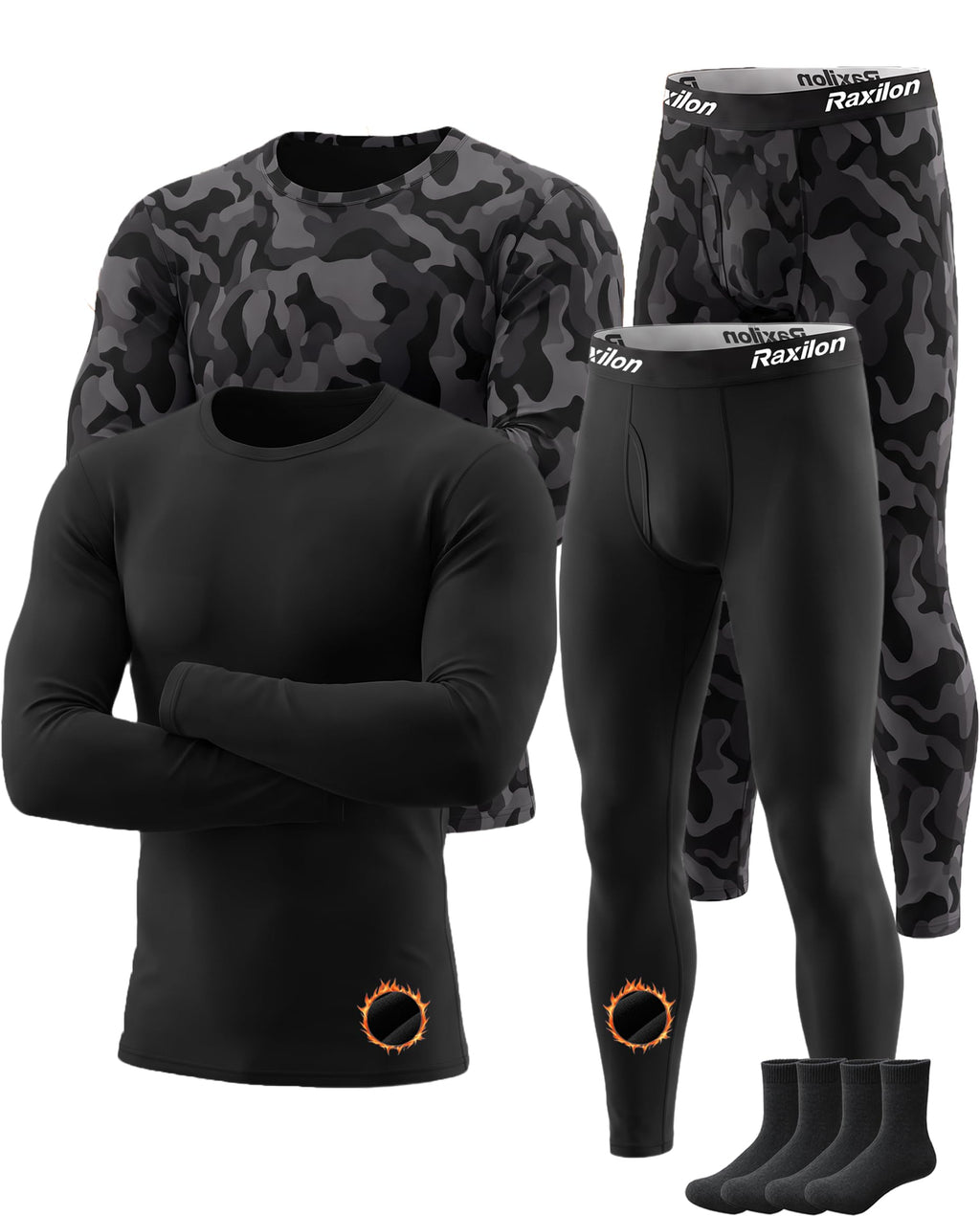 Thermal Underwear for Mens Long Johns Set Winter Cold Weather Base Layer