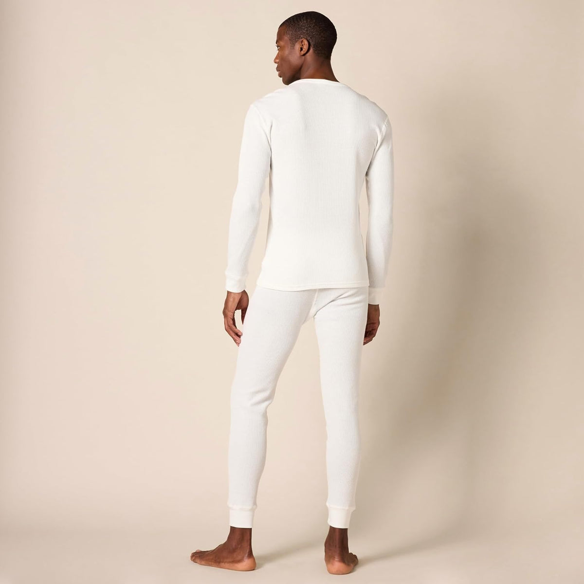 Amazon Essentials Men's Slim Fit Thermal Long Johns Underwear Set, Breathable Waffle Knit for Cold Weather Wear, Multipacks