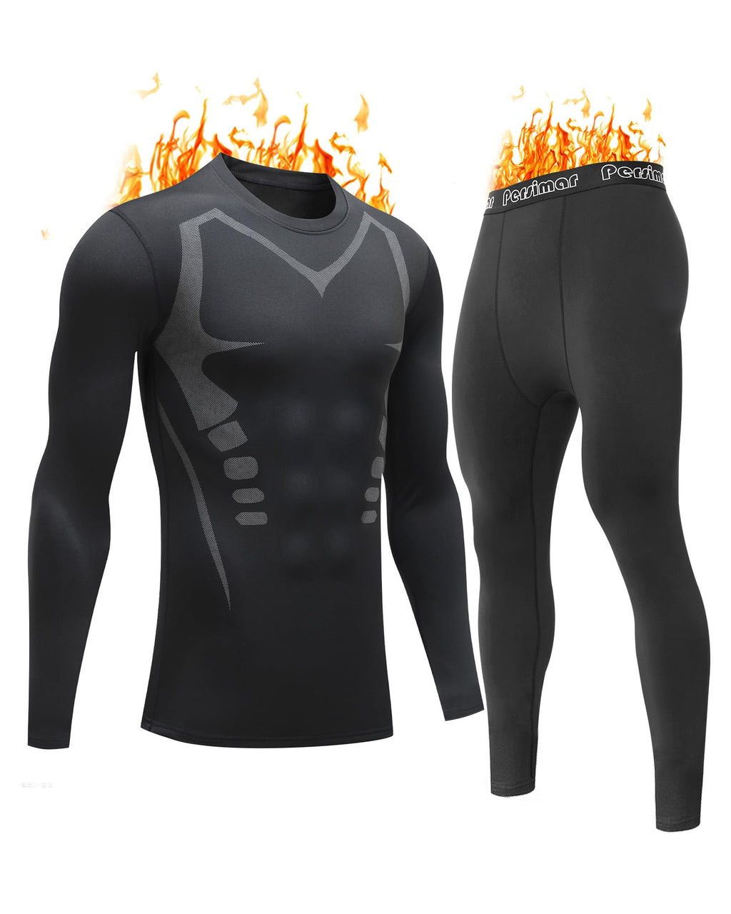 Thermal Underwear for Men Long Johns Set Fleece Lined Base Layer Winter