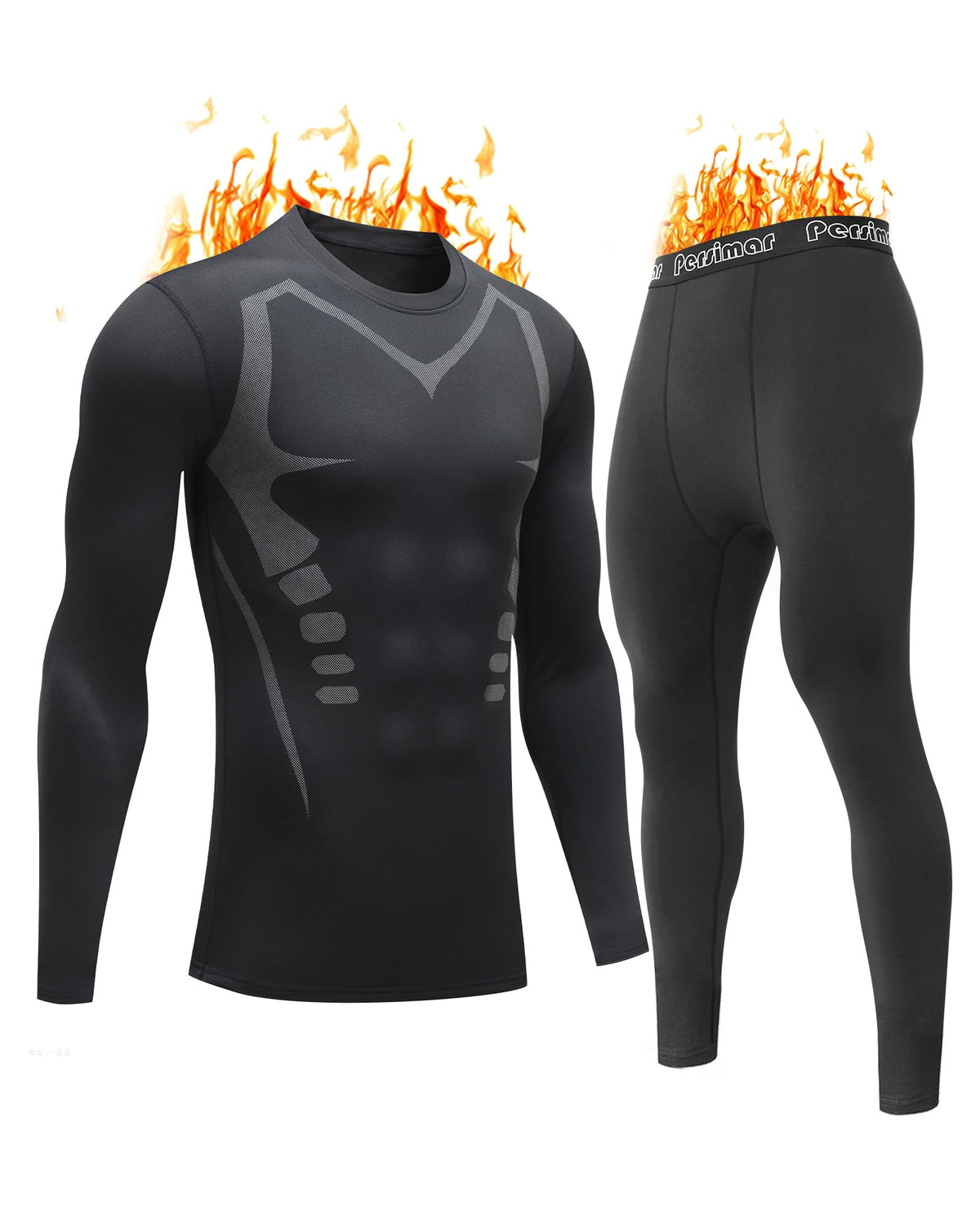 Thermal Underwear for Men Long Johns Set Fleece Lined Base Layer Winter