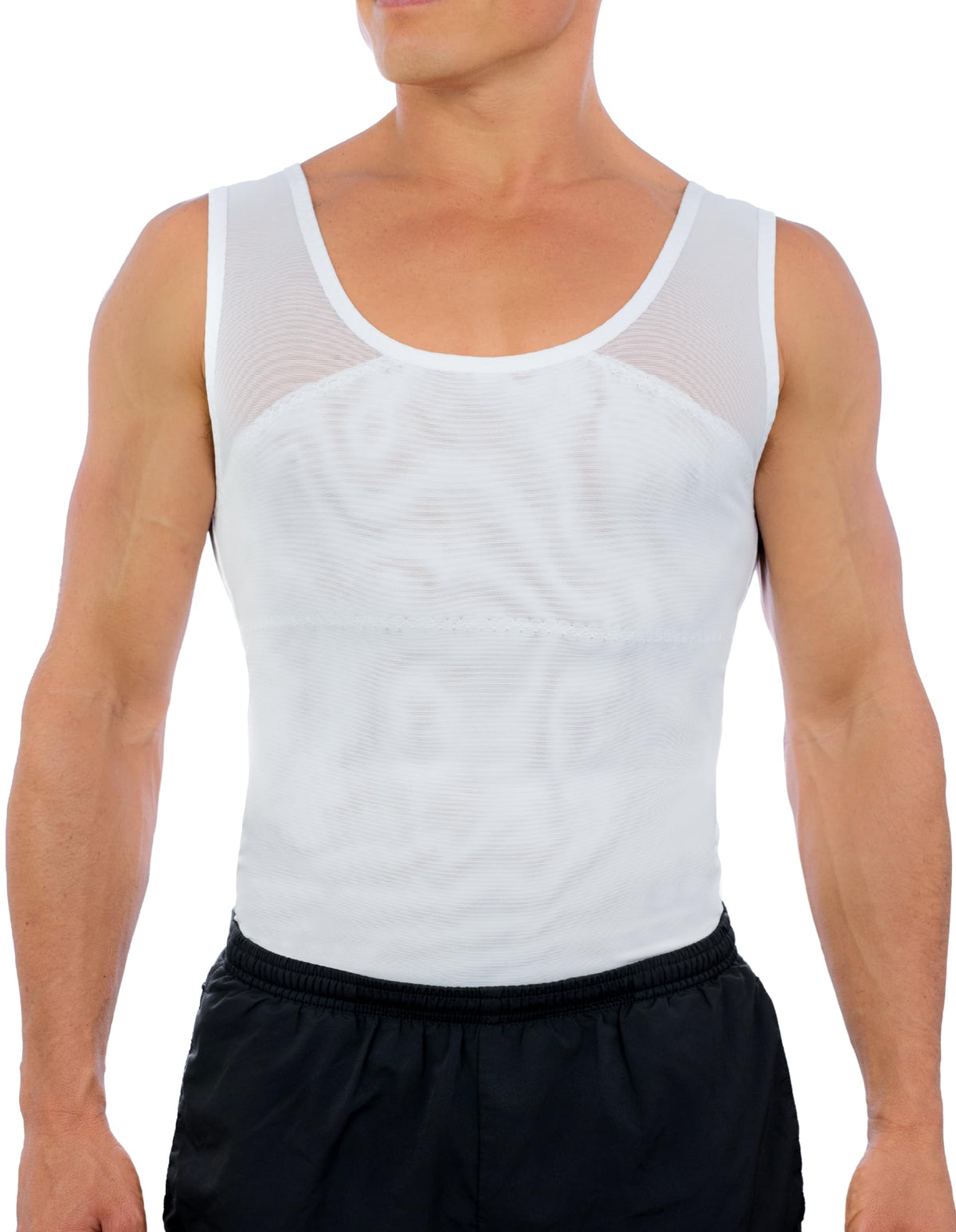 Esteem Apparel Original Men's Chest Compression Shirt to Hide Gynecomastia Moobs Shapewear
