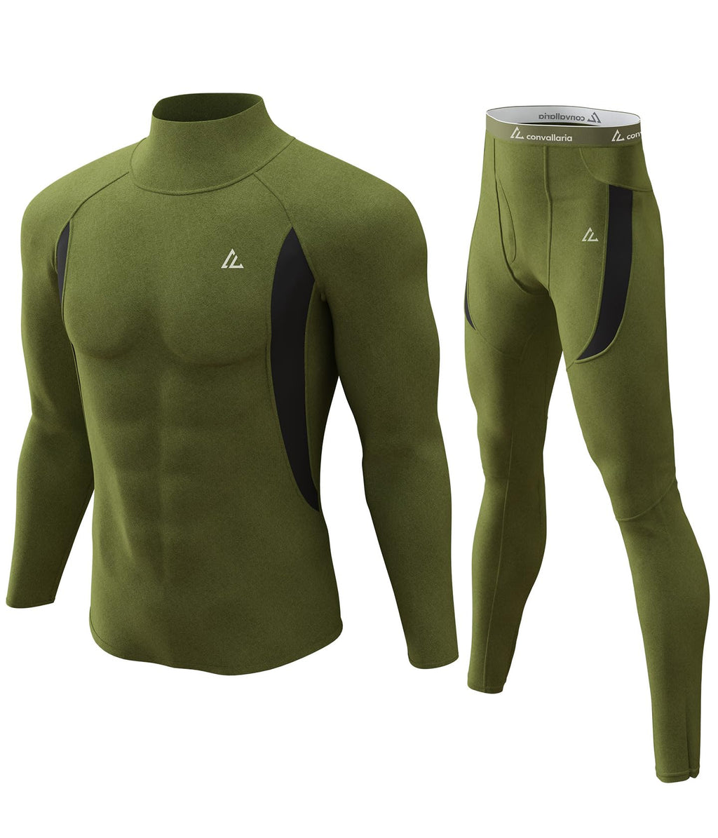 Mens Thermal Underwear Long Johns Set Cold Weather Hunting Base Layer