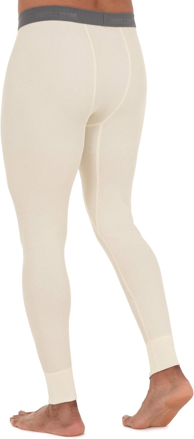 Fruit of The Loom Mens Premium Waffle Thermal Underwear Long Johns Bottom