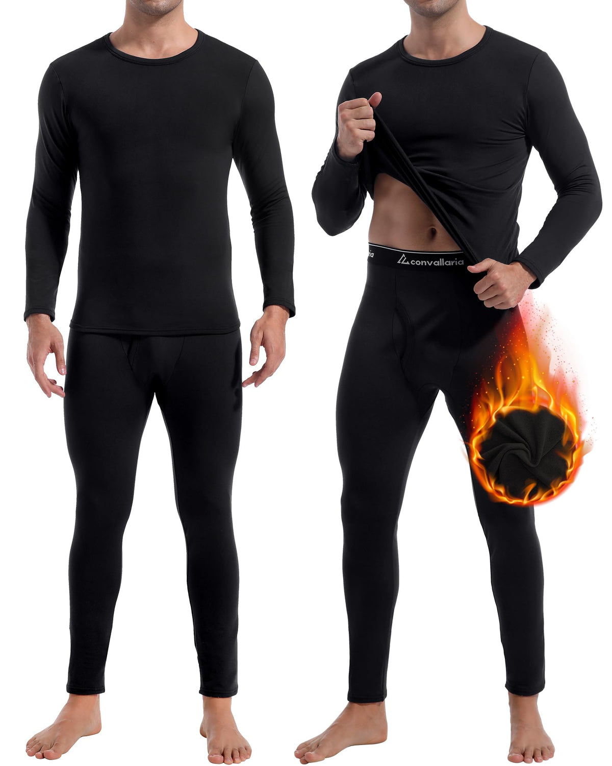 2 or 3 Sets Thermal Underwear for Men Long Johns Base Layer Cold Weather