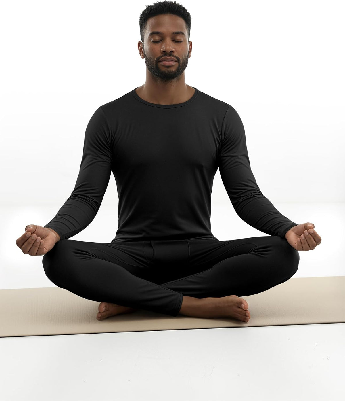 4-Way Stretch Men's Thermal Underwear Set Soft Long Johns Base Layer