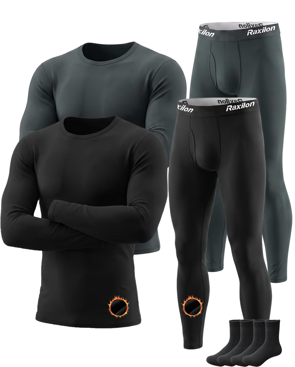 Thermal Underwear for Mens Long Johns Set Winter Cold Weather Base Layer
