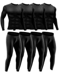 Hicarer 4/6 Set Mens Thermal Underwear Winter Base Layer