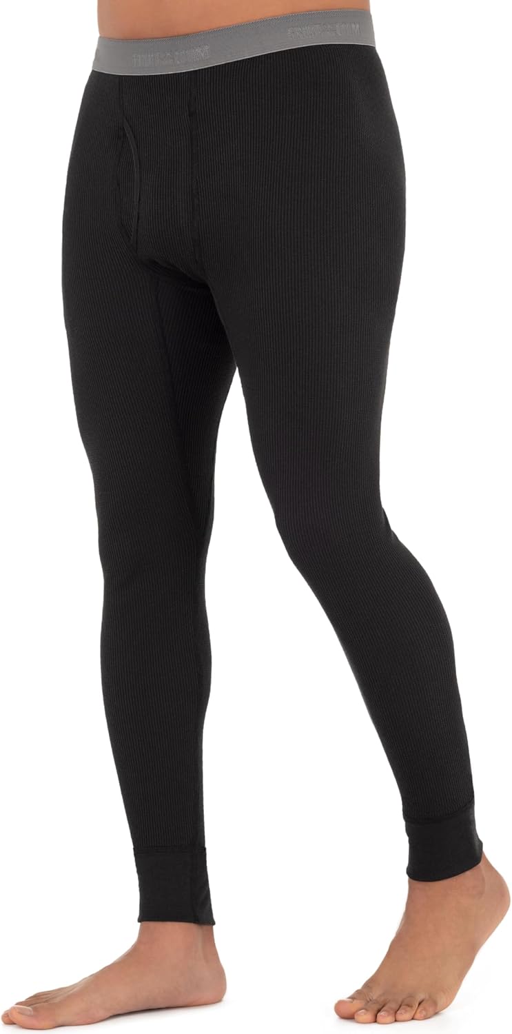 Fruit of The Loom Mens Premium Waffle Thermal Underwear Long Johns Bottom