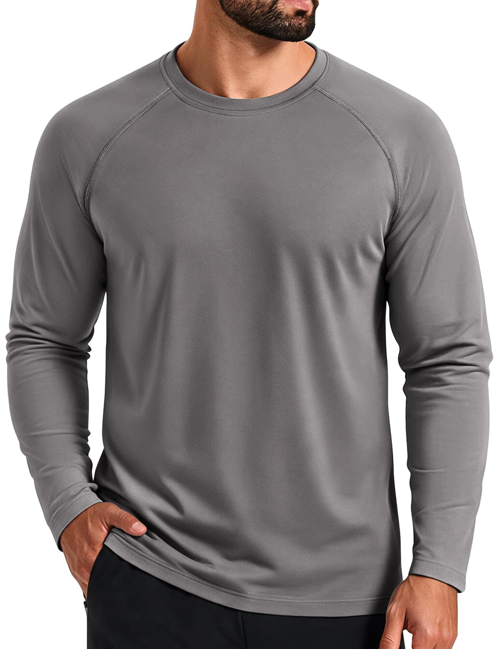 COOFANDY Men's Thermal Shirt Regular Fit Fleece Lined Athletic Base Layer