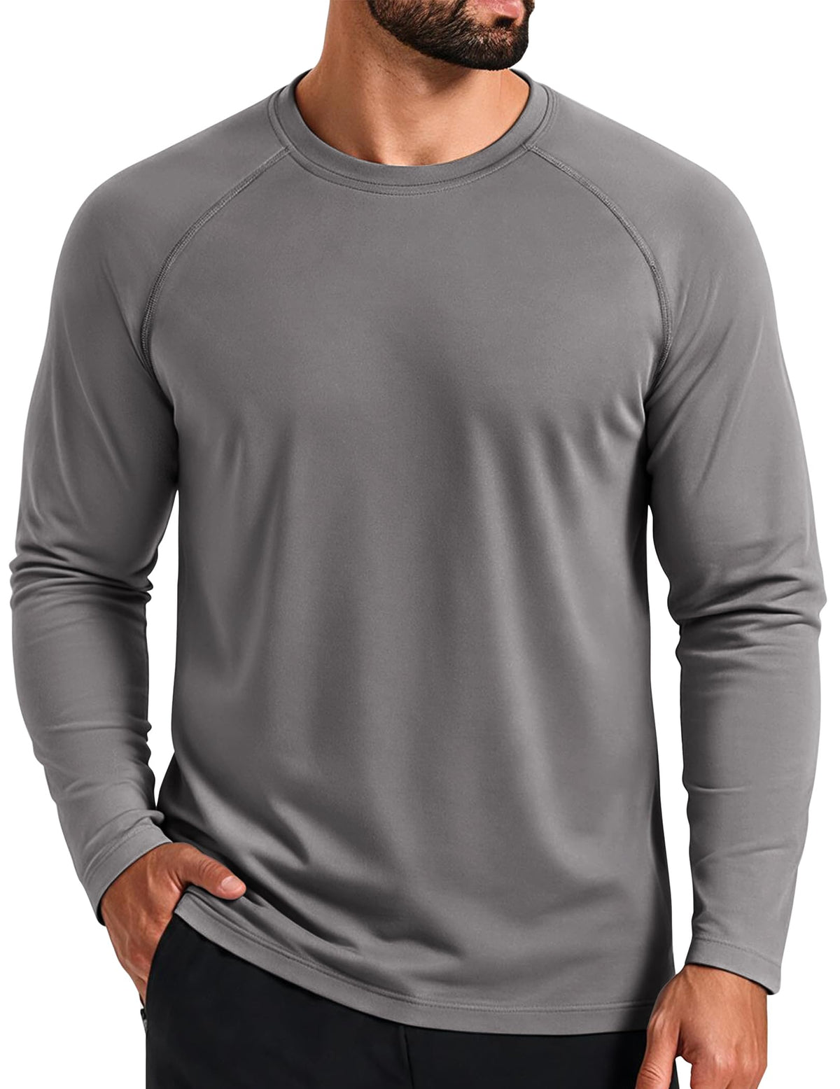 COOFANDY Men's Thermal Shirt Regular Fit Fleece Lined Athletic Base Layer