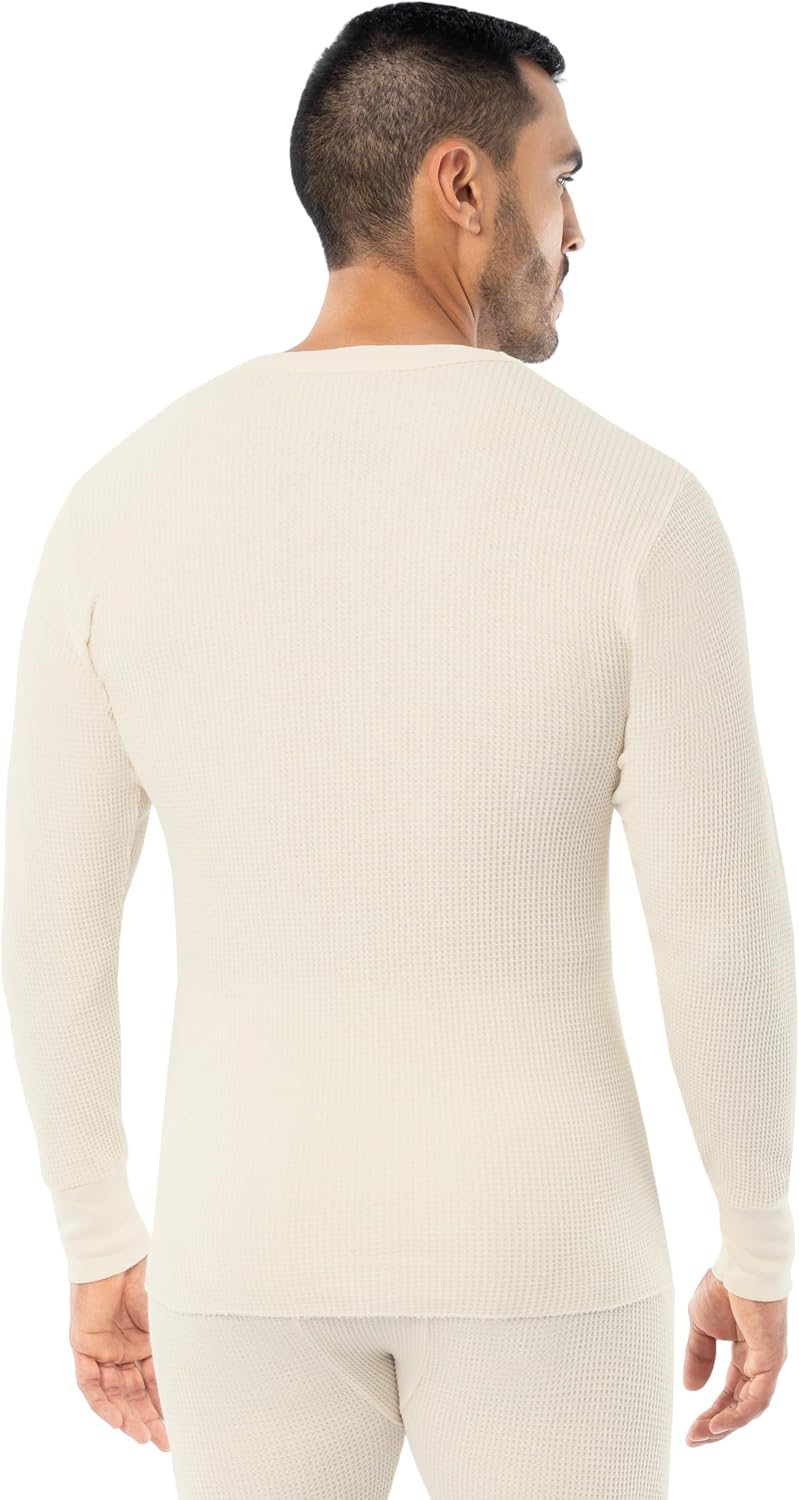 Indera Men's Heavyweight Cotton Waffle Thermal Underwear Crew Top