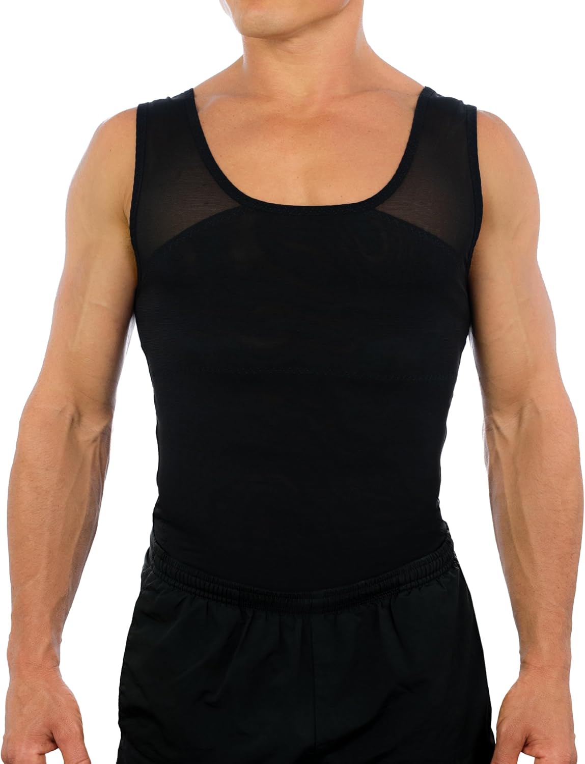 Esteem Apparel Original Men's Chest Compression Shirt to Hide Gynecomastia Moobs Shapewear