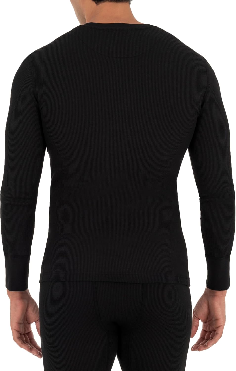 Fruit of the Loom Men's Recycled Waffle Thermal Underwear Henley Top (1 and 2 Packs)