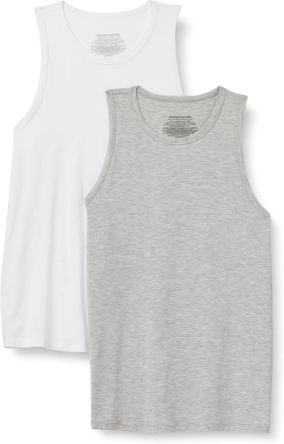 Amazon Essentials Men's Super-Soft Lightweight Modal Sleeveless Vest Top, Pack of 2