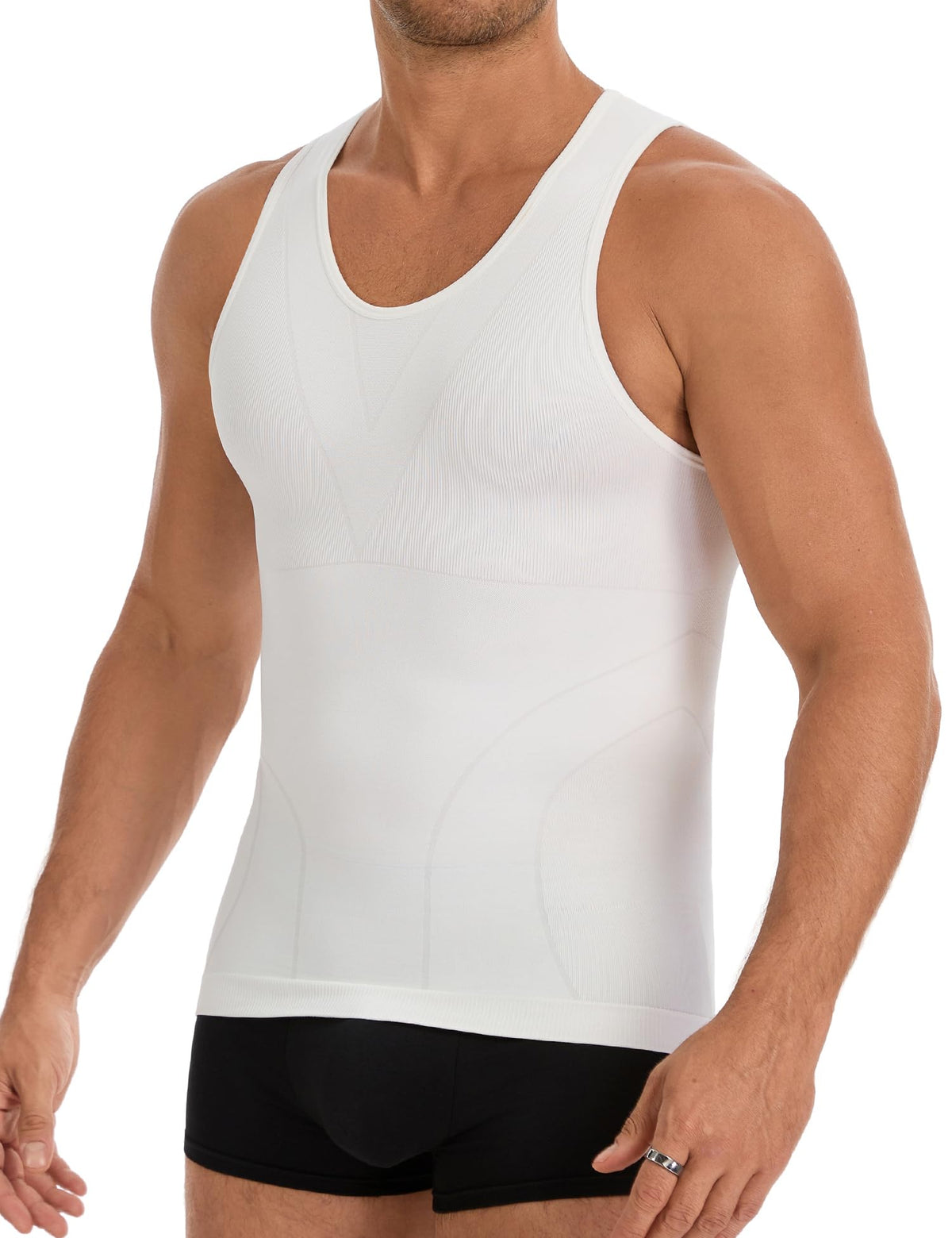 3 Pack Compression Shirt Men's Tummy Control Body Shaper Tank Top