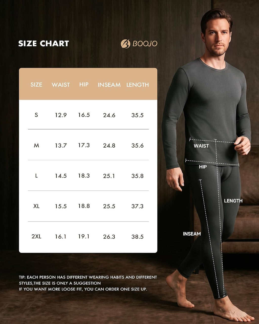 2 Pack Thermal Underwear for Men - Long Johns Fleece Lined Base Layer Pants