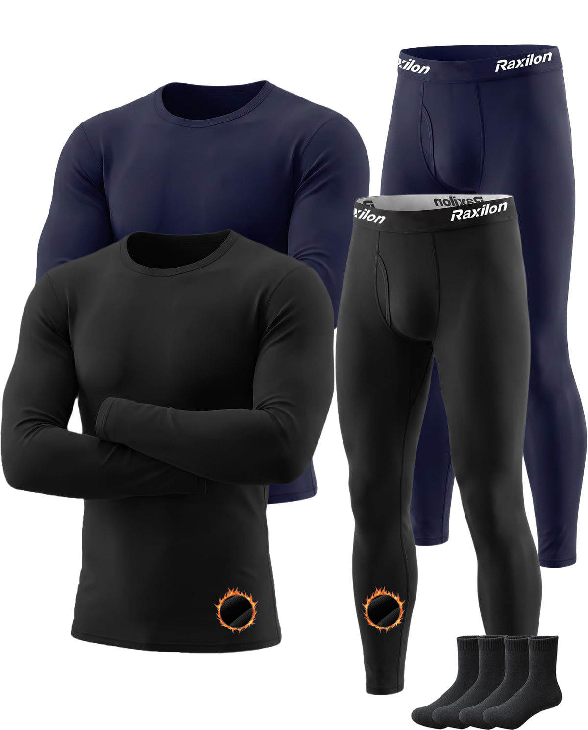 Thermal Underwear for Mens Long Johns Set Winter Cold Weather Base Layer