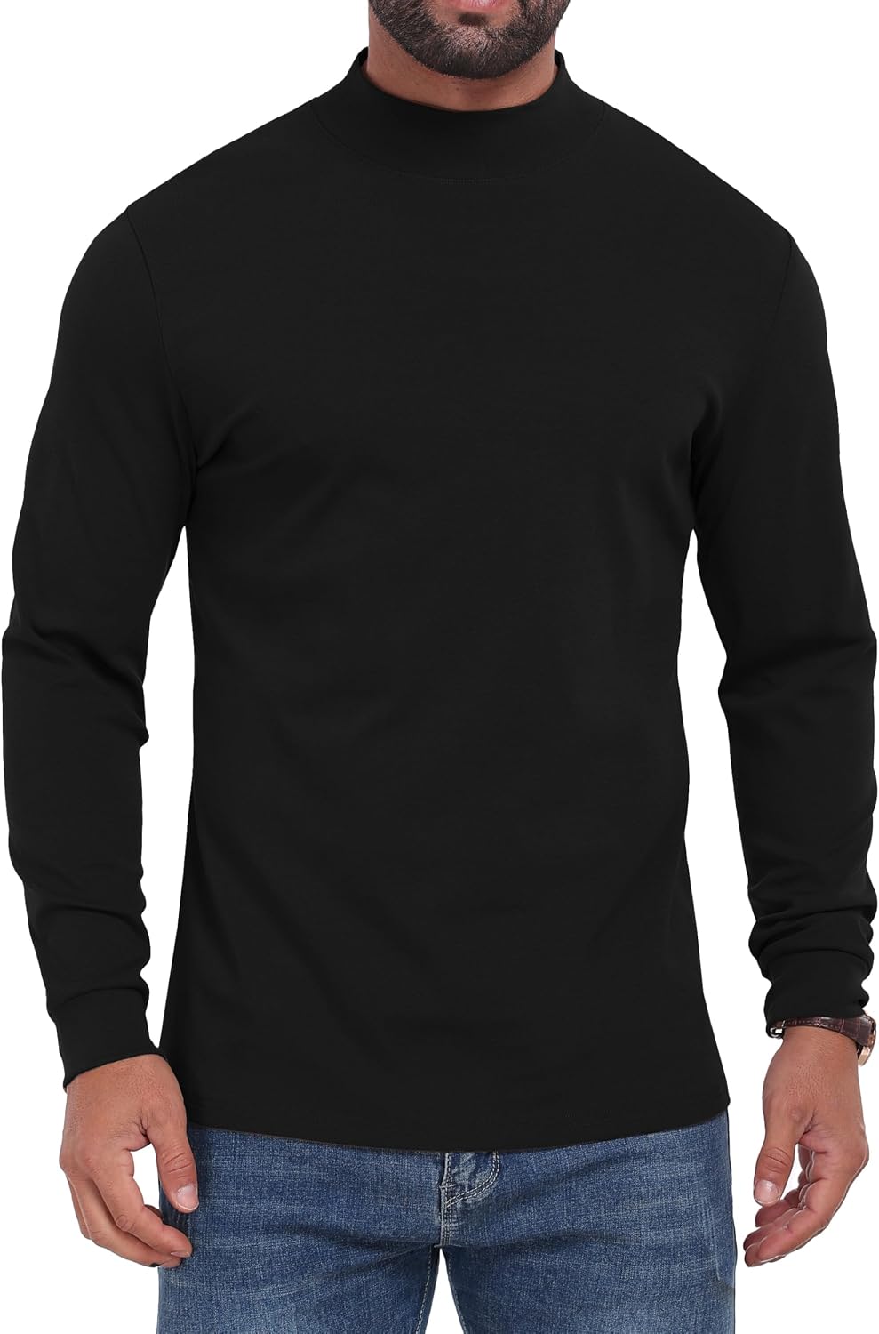 Sailwind Mens Mock Turtleneck Shirt Cotton Thermal Undershirt Pullover