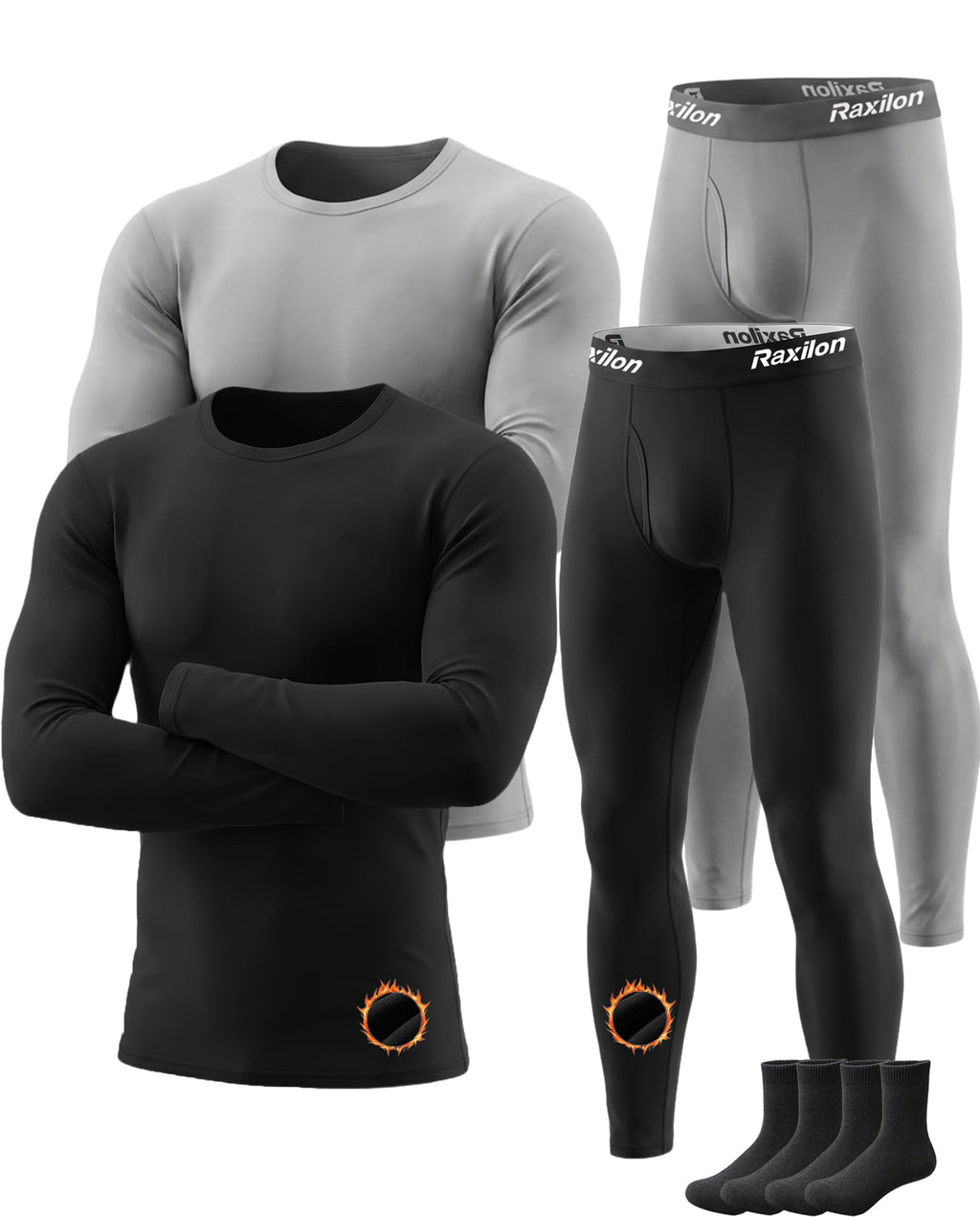 Thermal Underwear for Mens Long Johns Set Winter Cold Weather Base Layer