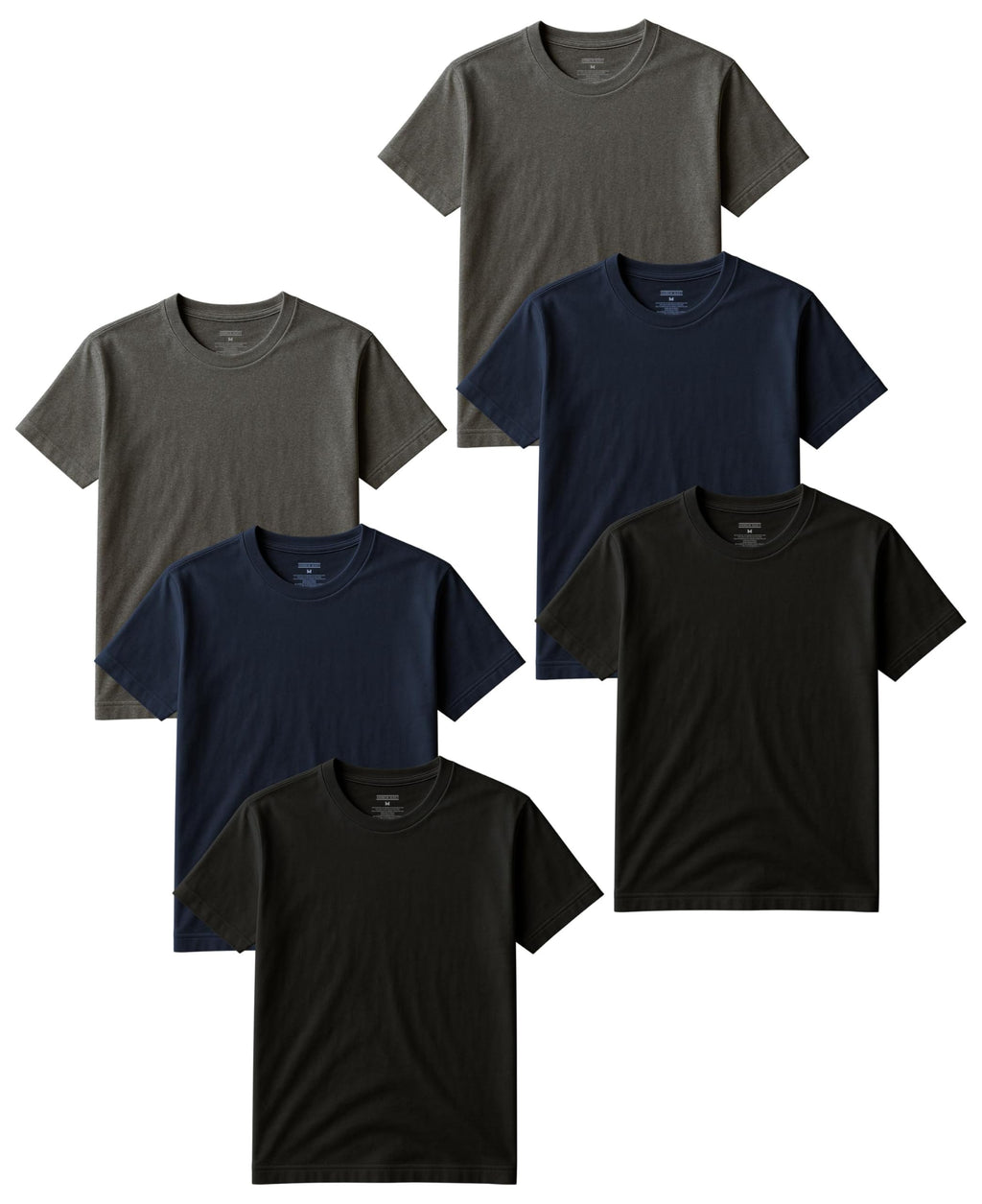 Classic Men's Short Sleeve Cotton Undershirts | Crew Neck T Shirt - Multi & Bulk Wholesale Packs