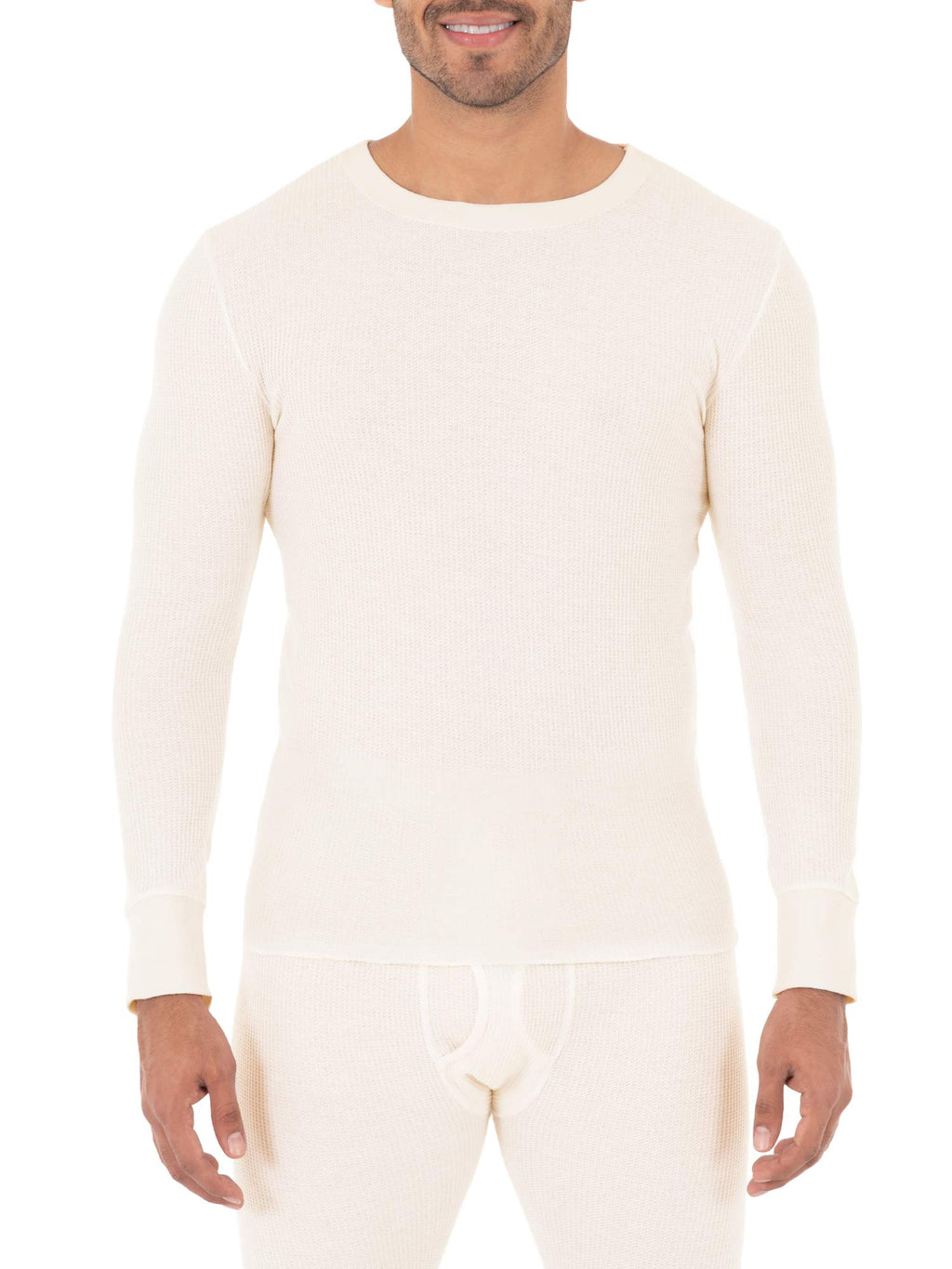 Fruit of the Loom Men's Classic Midweight Waffle Thermal Underwear Crew Top