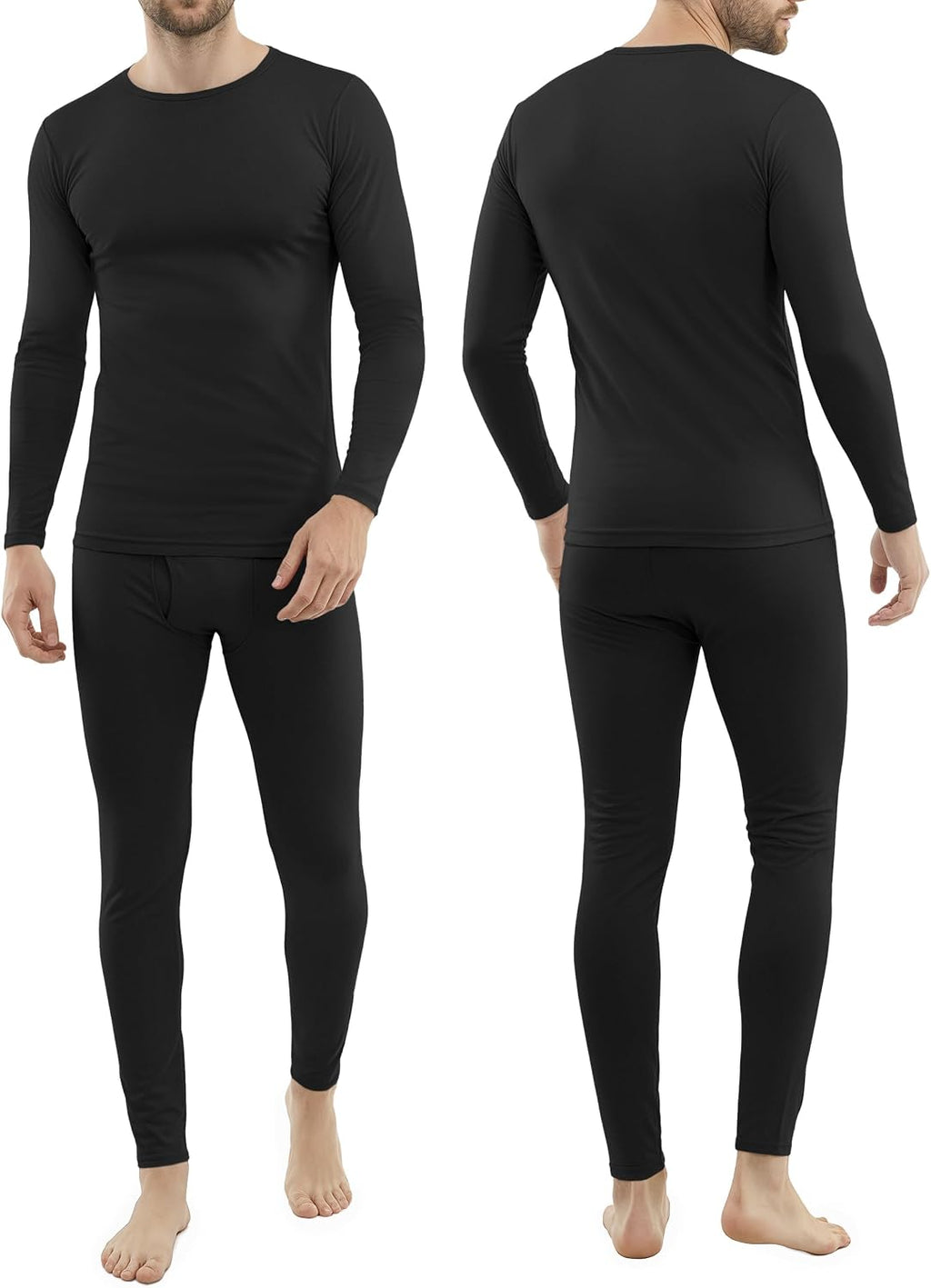 4-Way Stretch Men's Thermal Underwear Set Soft Long Johns Base Layer