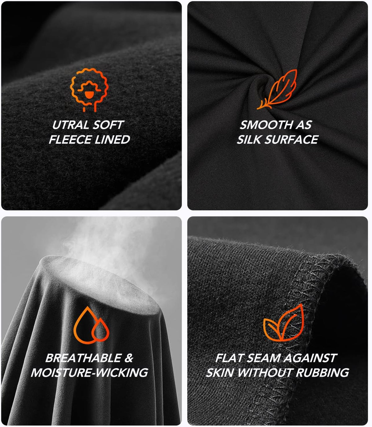 Thermal Underwear for Men Long Johns Set Fleece Lined Winter Cold Weather