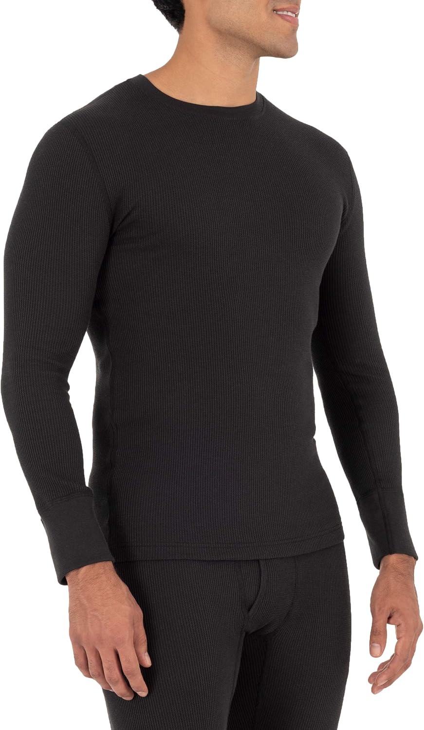 Fruit of the Loom Men's Recycled Waffle Thermal Underwear Crew Top