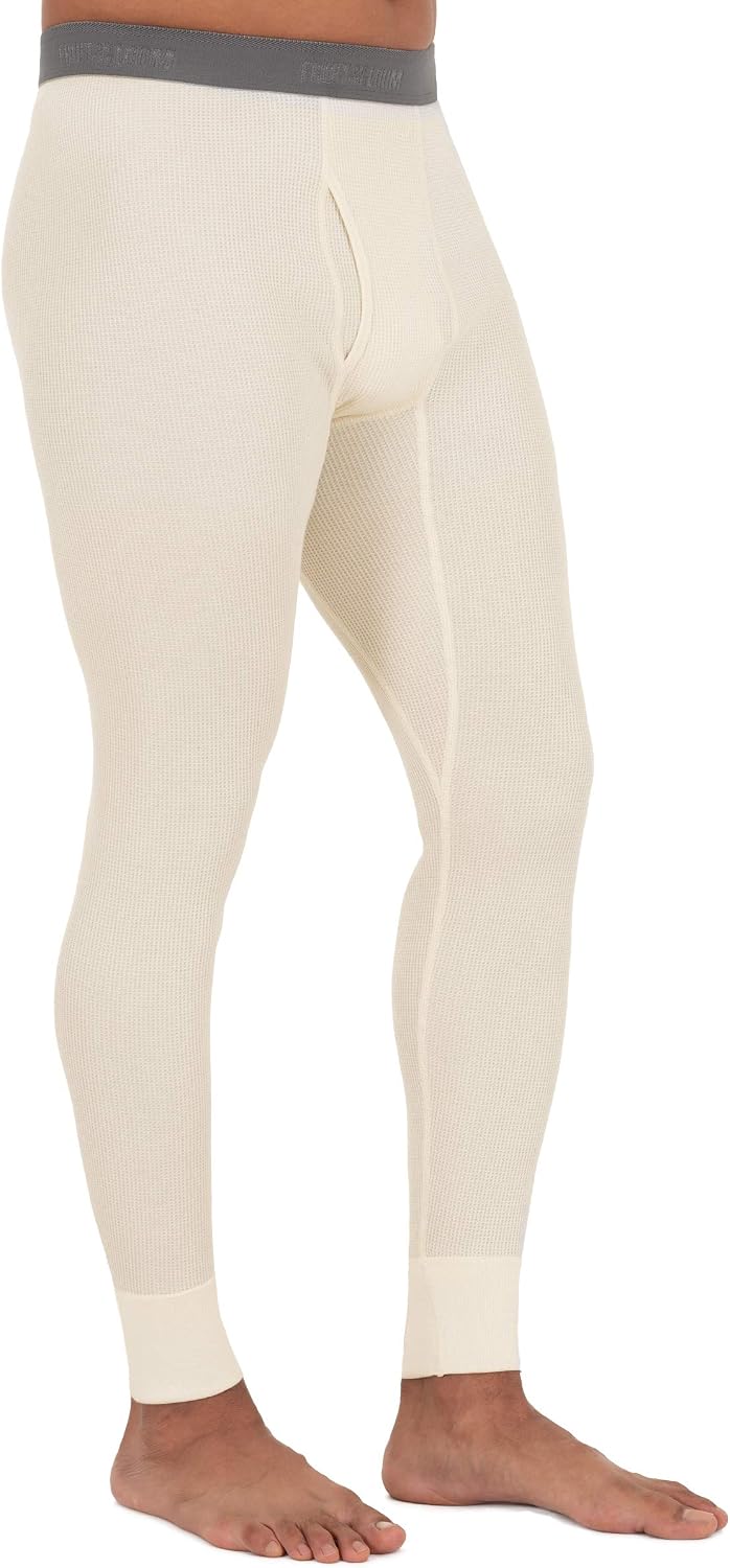 Fruit of The Loom Mens Premium Waffle Thermal Underwear Long Johns Bottom