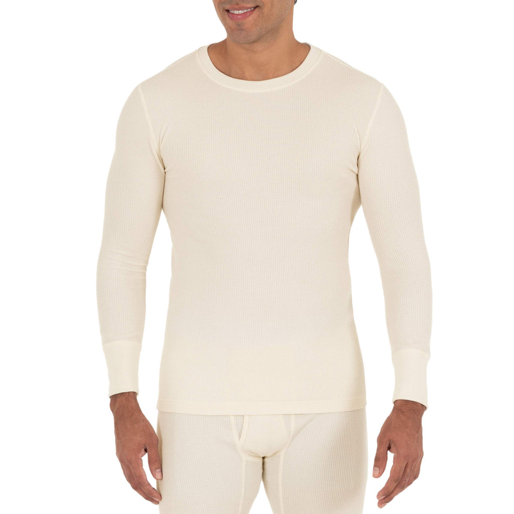 Fruit of the Loom Men's Recycled Waffle Thermal Underwear Crew Top