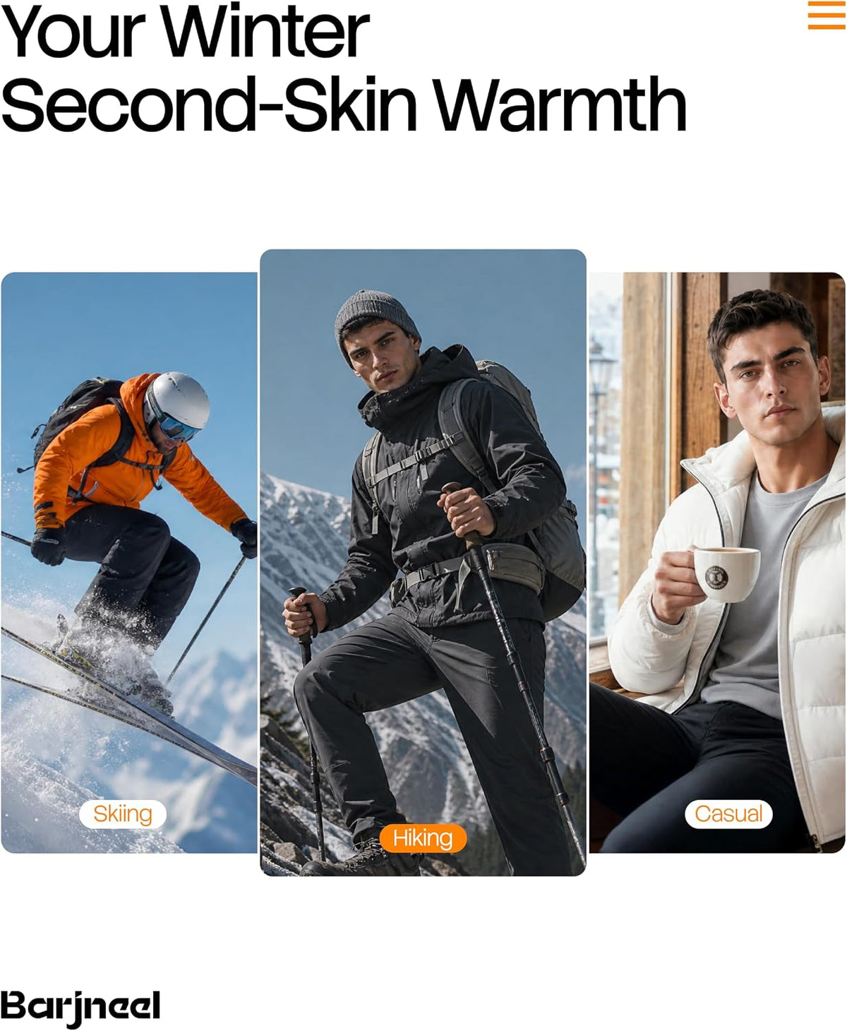 Thermal Underwear for Men - Long Johns Bottom Fleece Lined Base Layer Pants