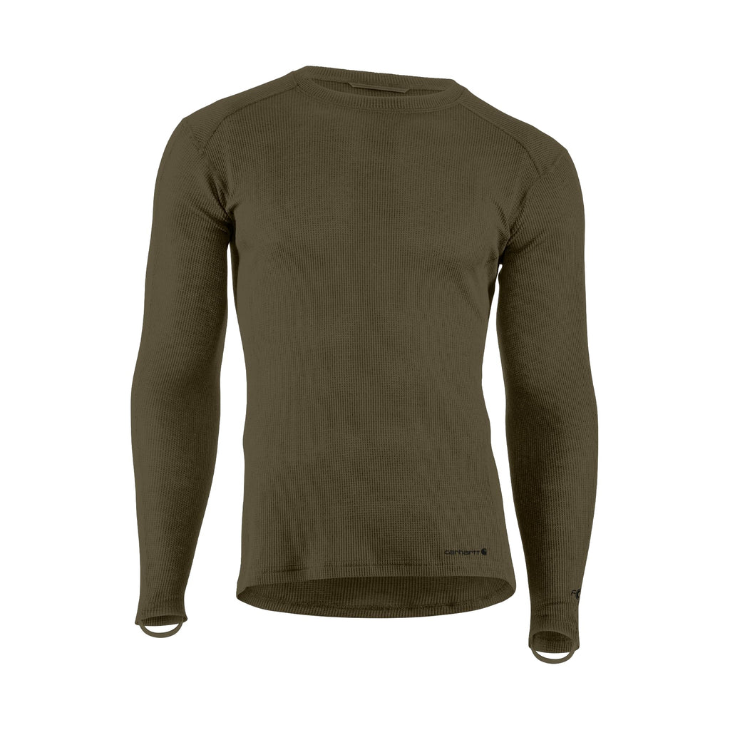 Carhartt Men's Force Midweight Waffle Base Layer Crewneck Top