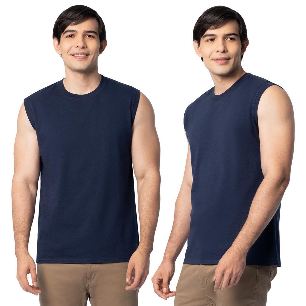Fruit of the Loom Men's Eversoft Cotton Sleeveless T Shirts, Breathable & Moisture Wicking with Odor Control, Sizes S-4X