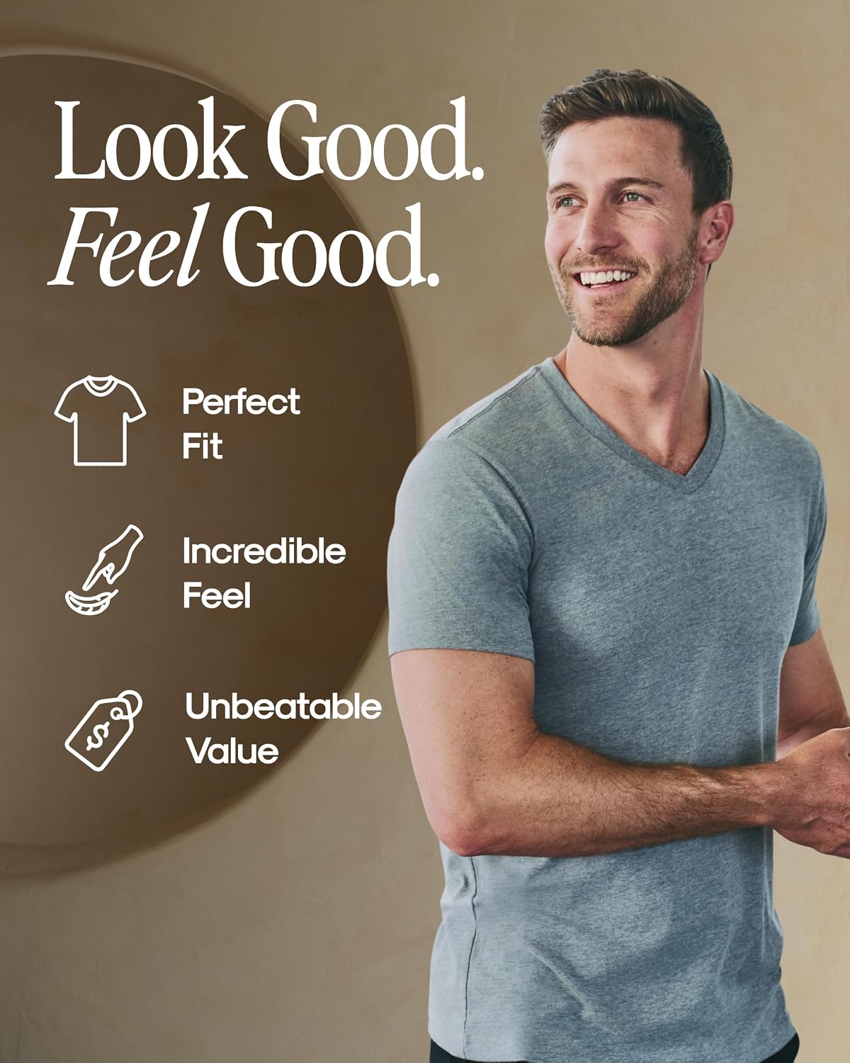 True Classic Mens V Neck T Shirts – V-Neck Tees