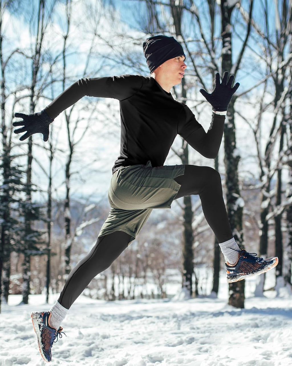 Hicarer 4/6 Set Mens Thermal Underwear Winter Base Layer
