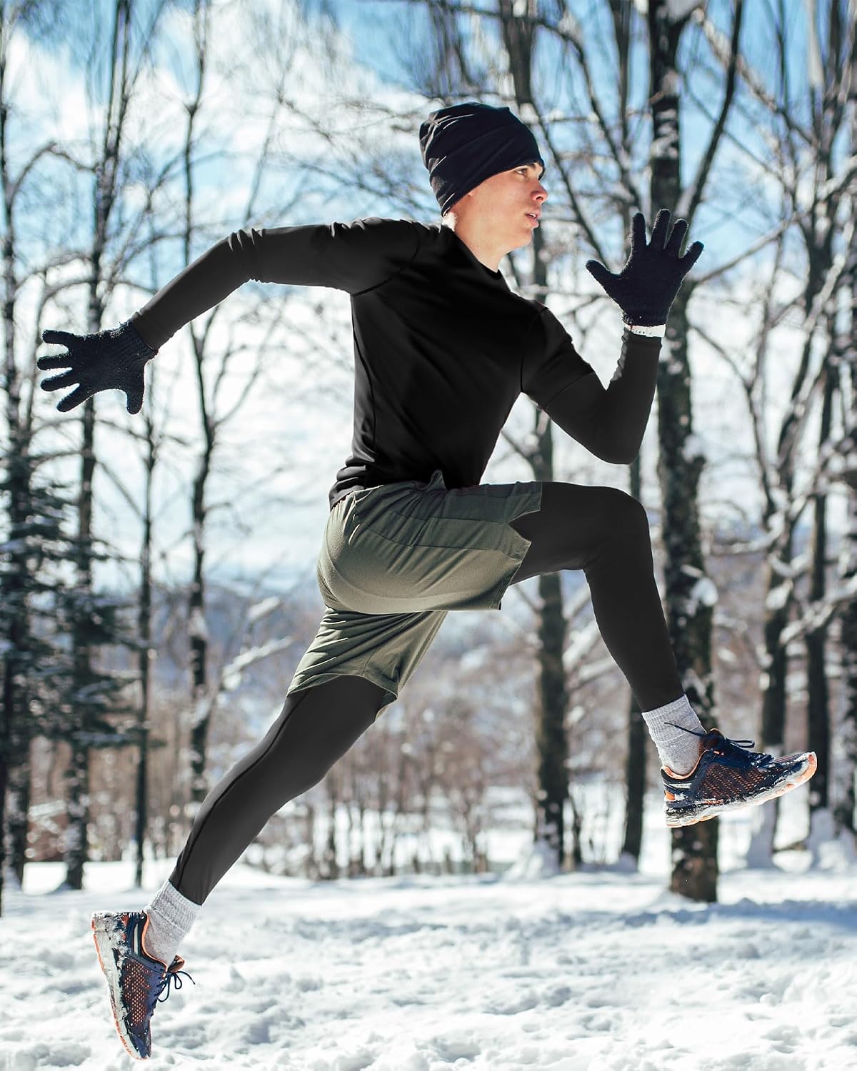 Hicarer 4/6 Set Mens Thermal Underwear Winter Base Layer