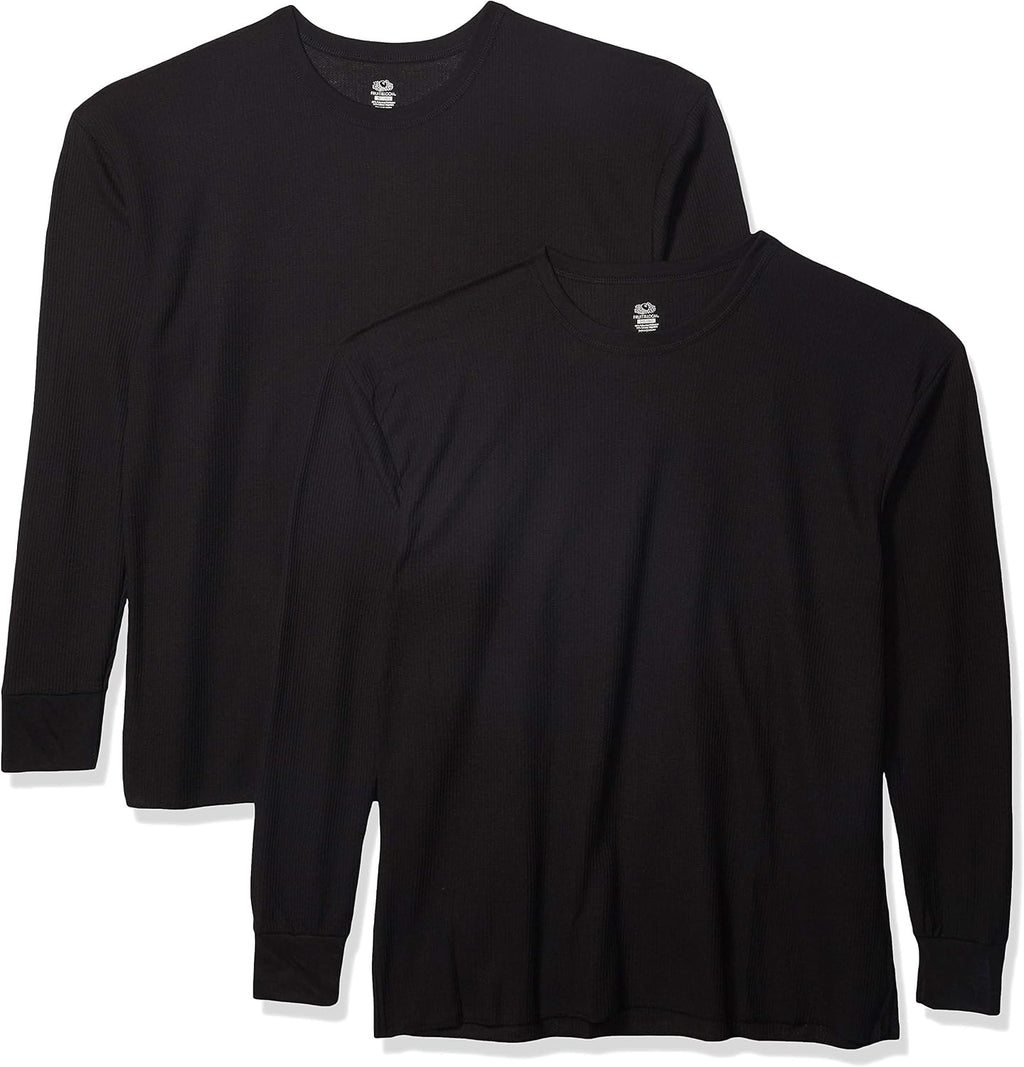 Fruit of the Loom Men's Classic Midweight Waffle Thermal Underwear Crew Top
