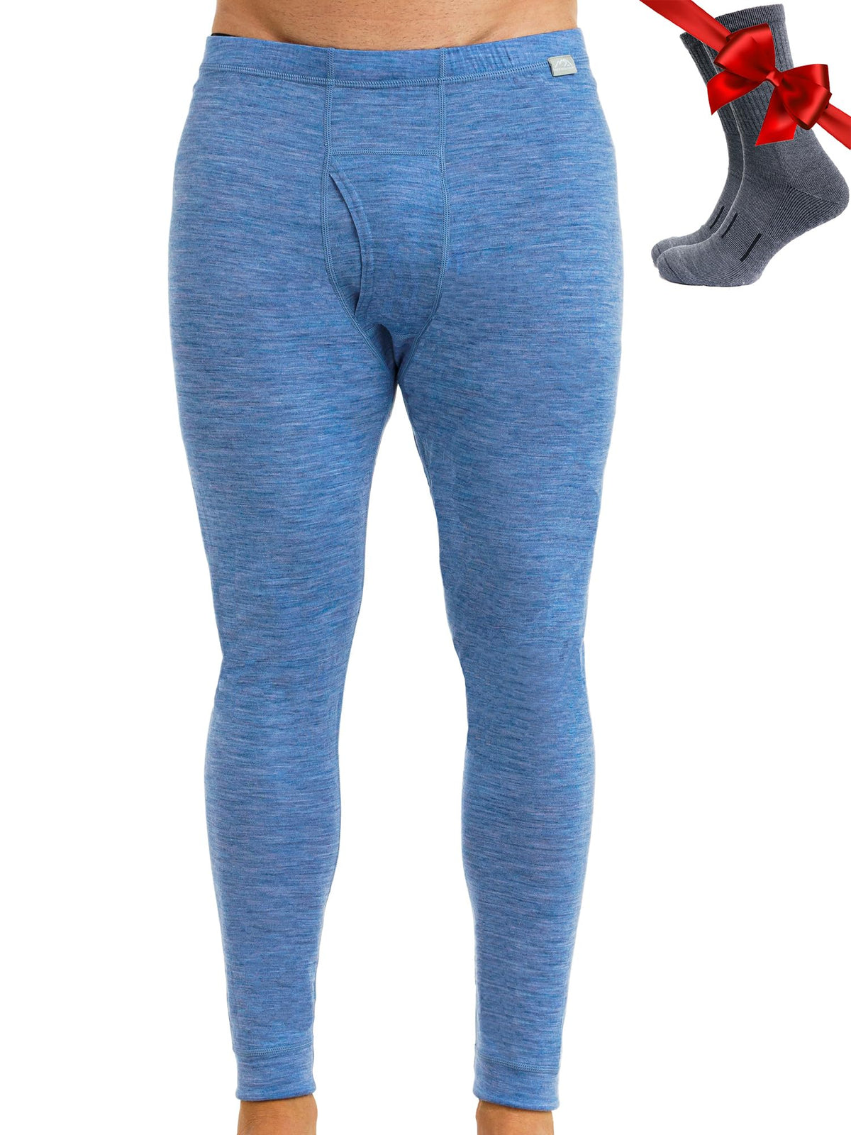 100% Merino Wool Base Layer Mens Pants - Thermal Underwear Long Johns