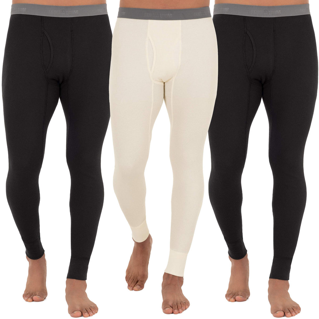 Fruit of The Loom Mens Premium Waffle Thermal Underwear Long Johns Bottom