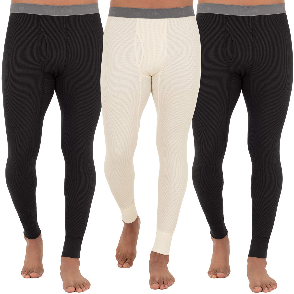 Fruit of The Loom Mens Premium Waffle Thermal Underwear Long Johns Bottom