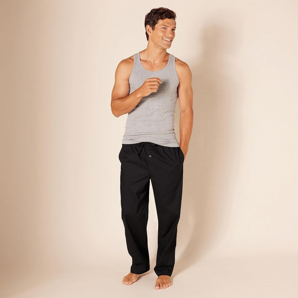 Amazon Essentials Men's Lightweight Breathable Cotton Slim Fit Tank Undershirts, Pack of 6
