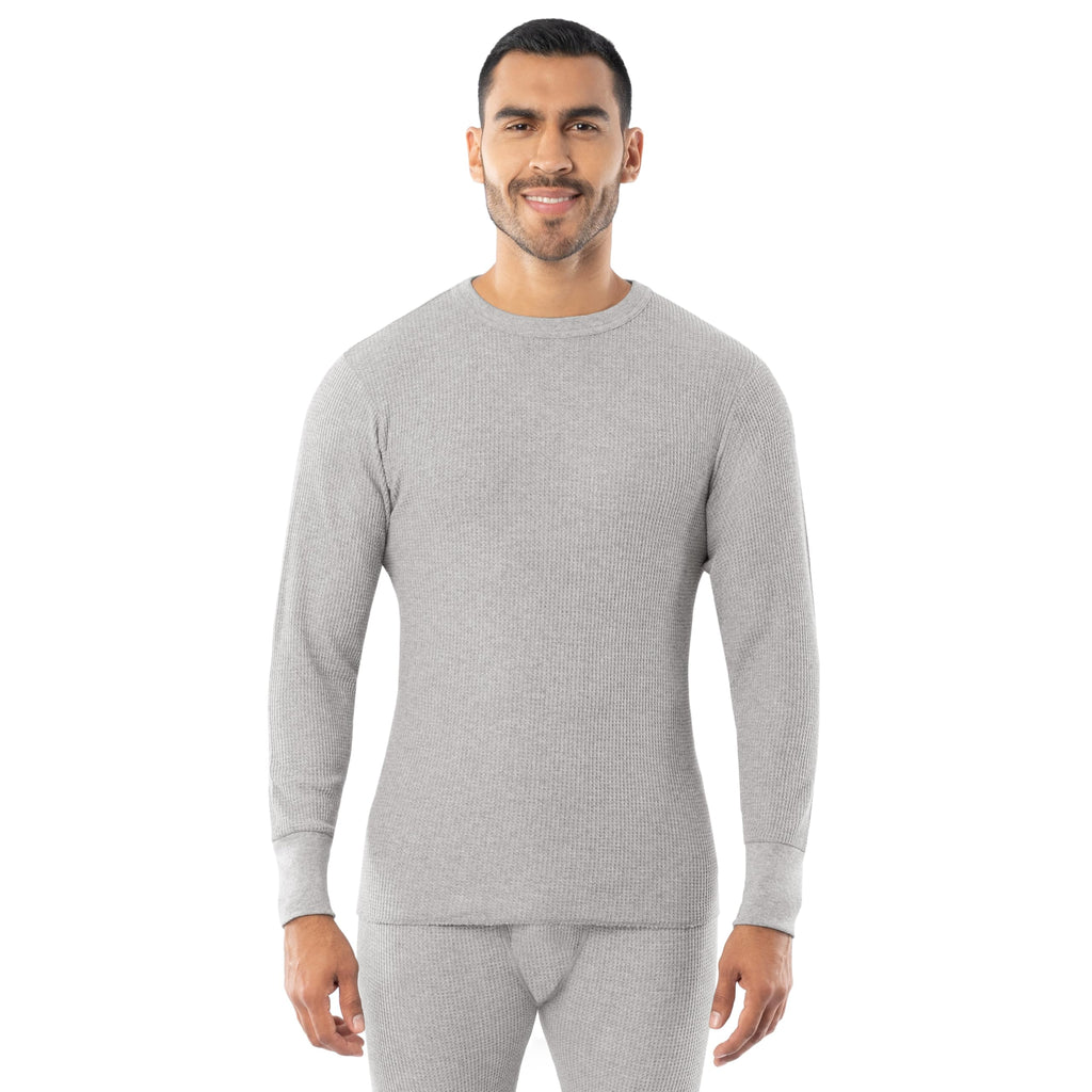 Indera Men's Heavyweight Cotton Waffle Thermal Underwear Crew Top