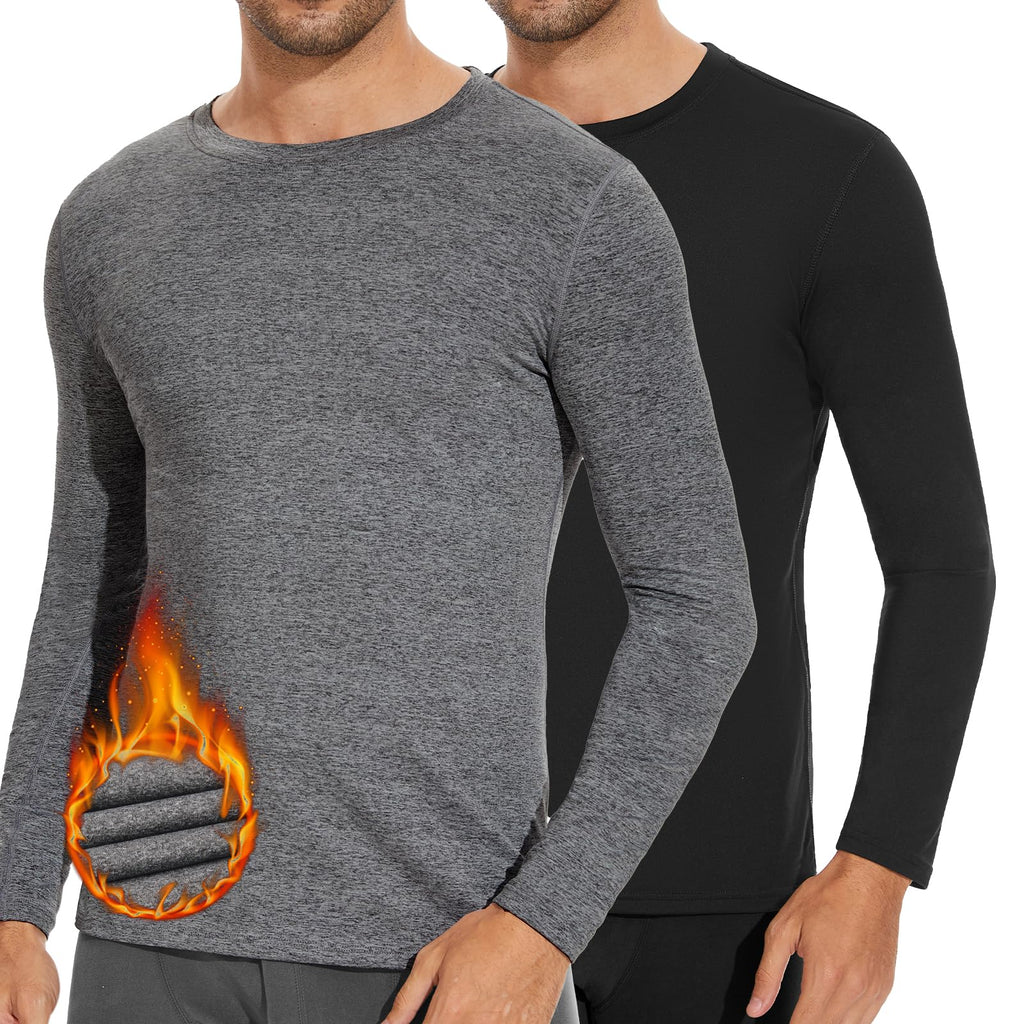 SIMIYA Mens Thermals Long Sleeve Undershirt Base Layer Long John Shirts