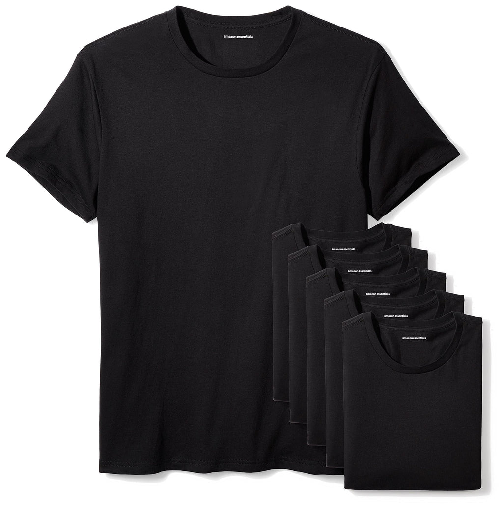 Amazon Essentials Men's Slim Fit Crewneck Undershirts, Pack of 6