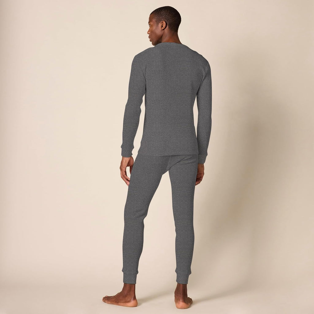 Amazon Essentials Men's Slim Fit Thermal Long Johns Underwear Set, Breathable Waffle Knit for Cold Weather Wear, Multipacks