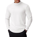 COOFANDY Men's Slim Fit Mock Turtleneck Long-Sleeve Spandex Knit Pullover Top - Basic Lightweight Thermal Undershirt with Warmth, Formal Work Wear for Pairing with Jackets, Suits, Jeans, Quality Fabric