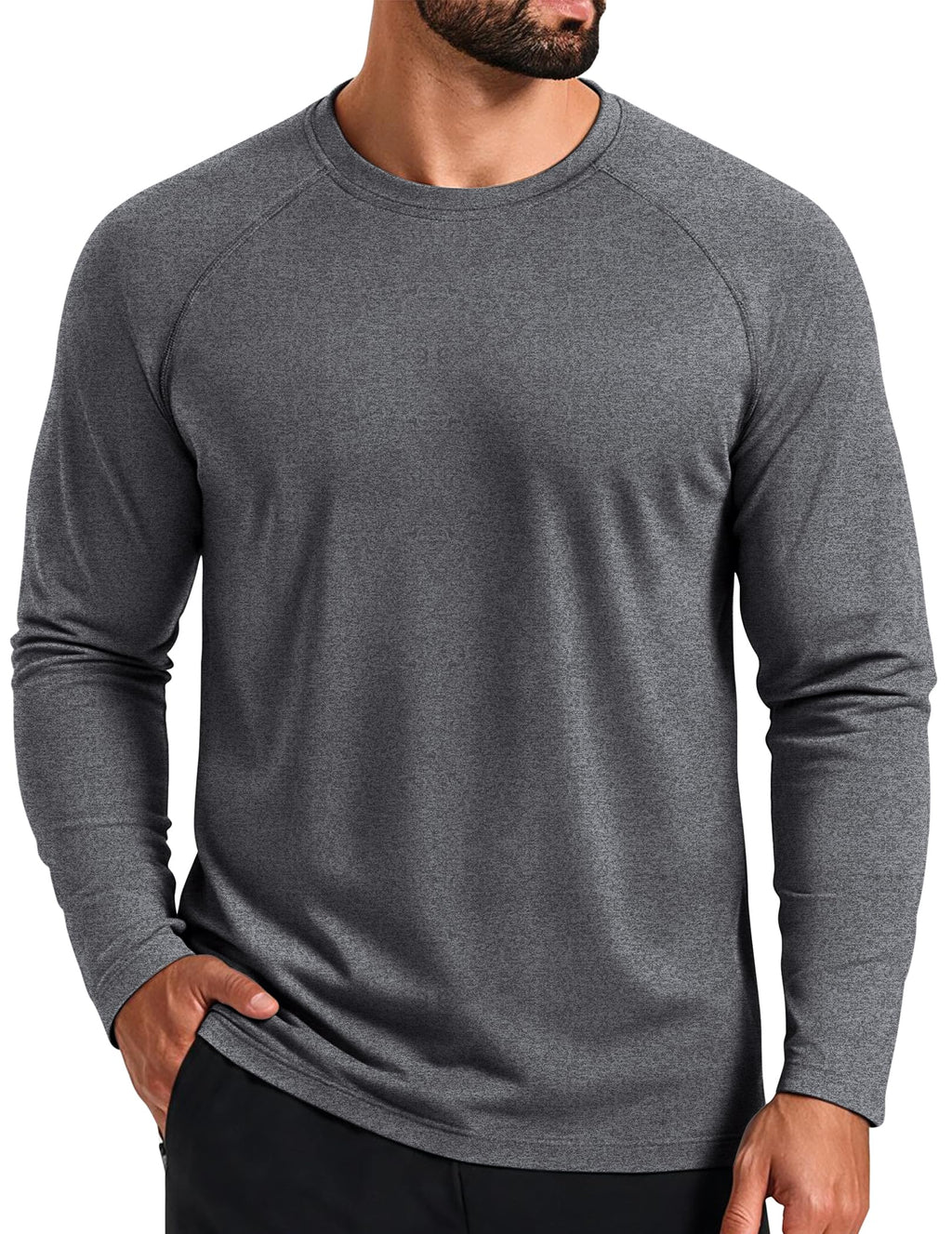 COOFANDY Men's Thermal Shirt Regular Fit Fleece Lined Athletic Base Layer