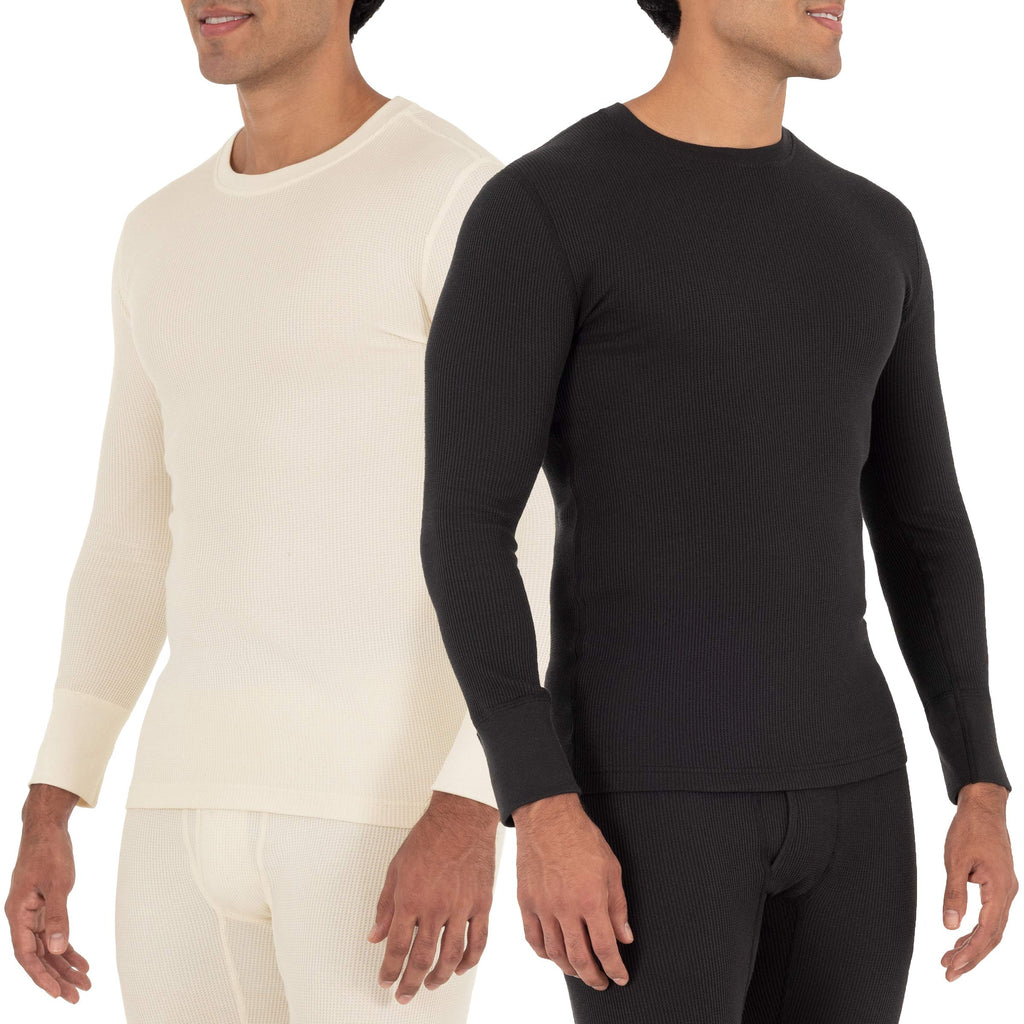 Fruit of the Loom Men's Recycled Waffle Thermal Underwear Crew Top