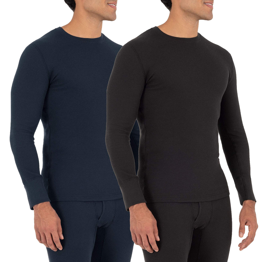 Fruit of the Loom Men's Recycled Waffle Thermal Underwear Crew Top