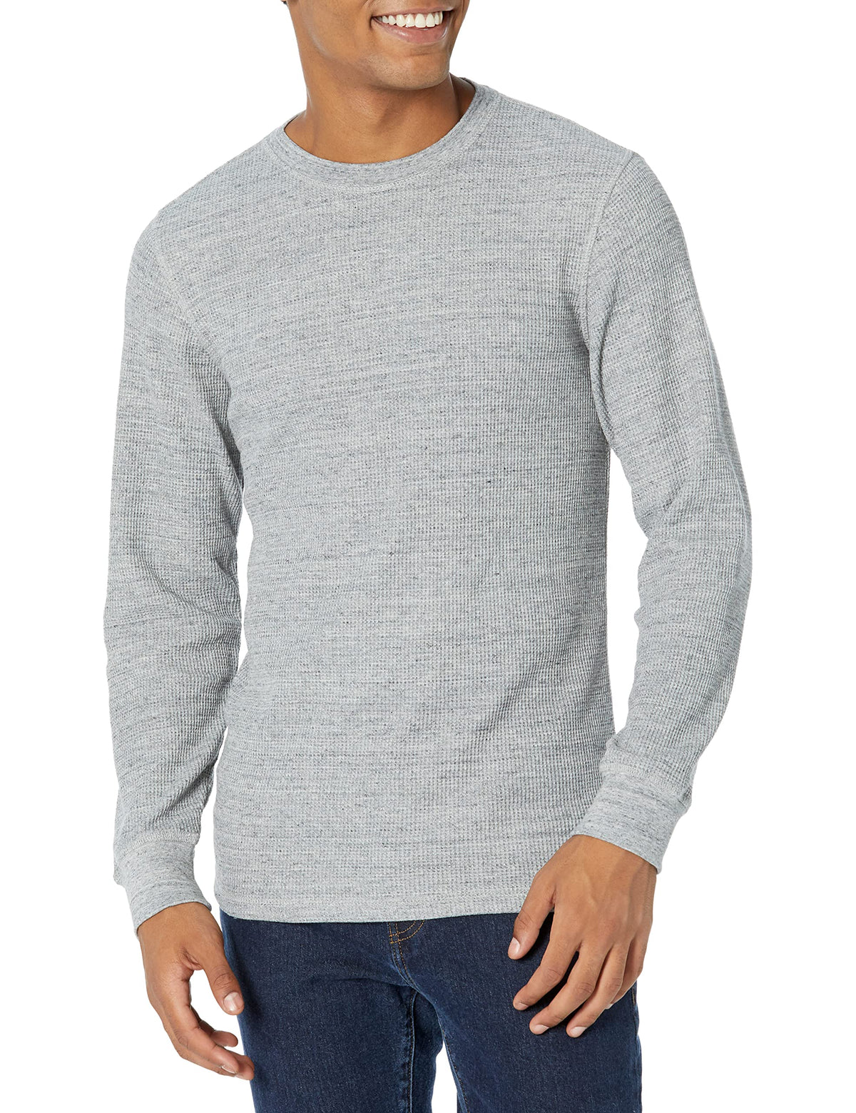 Amazon Essentials Men's Long Sleeve Slim-Fit Waffle Thermal Shirt with Ribbed Trim